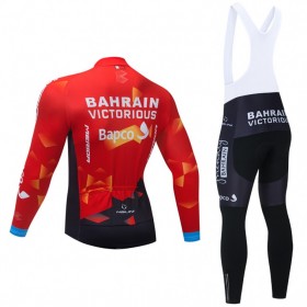 Completo Maglia ML + Pantaloncino con bretelle ML 2021 Team Bahrain Victorious N001